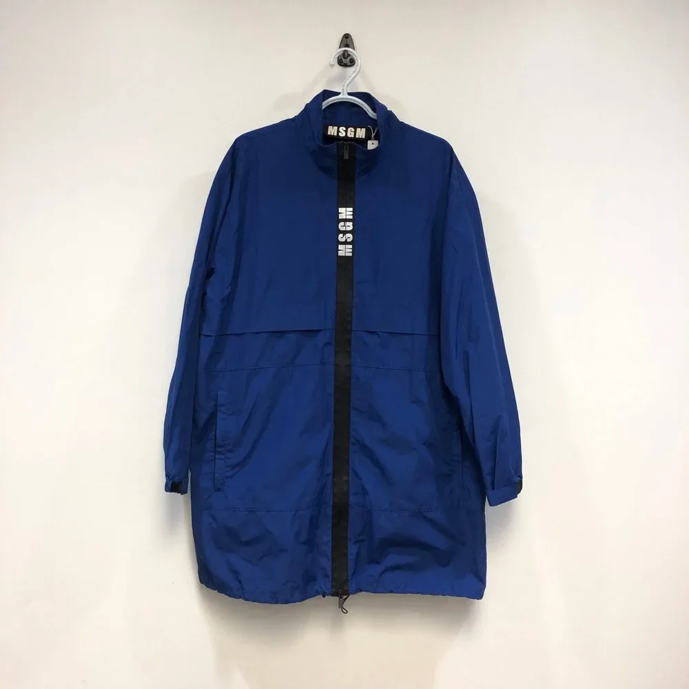 MSGM Blue Hooded Jacket Size 48 - Picture 2 of 13
